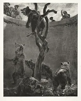 1815 1905 Prints: Essay on Stone with Brush and Scraper: The Bear Pit