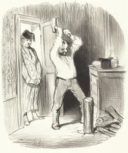 Accommodation Prints: Est-il dieu permis... fendre du bois dans ma salle a manger!