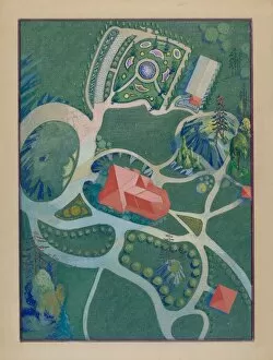 Birds Eye View Gallery: Estate of Isaac P. Martin, c. 1936. Creator: Meyer Goldbaum