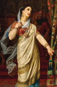 Esther before Ahasuerus, 1875. Creator: Merle, Hugues (1823-1881)