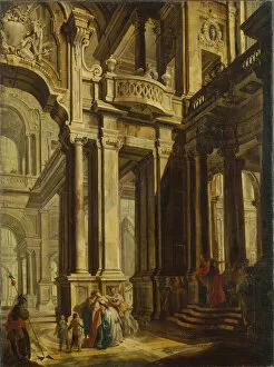 Esther before Ahasuerus. Artist: Bigari, Vittorio Maria (1692-1776)