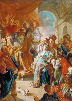 Lorenzo Prints: Esther Before Ahasuerus, c1758. Creator: Lorenzo de Caro