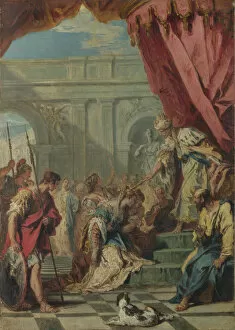 Esther before Ahasuerus, ca 1730. Artist: Ricci, Sebastiano (1659-1734)