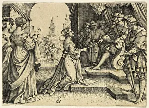 Judaic Prints: Esther before Ahasuerus, n.d. Creator: Master I.B