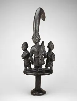 Nigeria Prints: Esu Dance Staff (Ogo Elegbara), Nigeria, Mid-late 19th century. Creator: Unknown