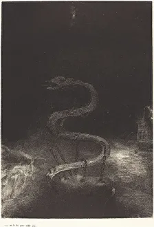 Chains Prints: Et le lia pour mille ans (And bound him a thousand years), 1899. Creator: Odilon Redon