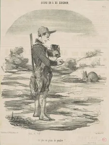 Powder Keg Prints: Et plus un grain de poudre!... 19th century. Creator: Honore Daumier