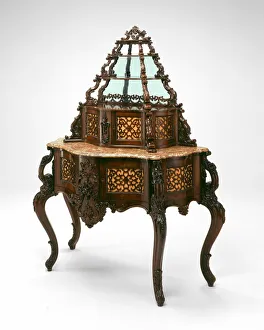 Rosewood Prints: Etagere, 1850 / 70. Creator: Unknown