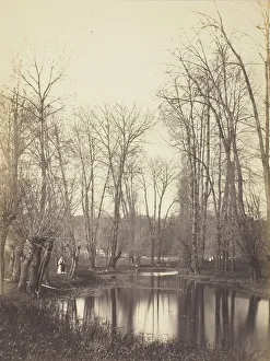 Etang et Fermiere (Pool and Farmers Wife), c. 1865. Creator: Constant Alexandre Famin