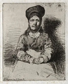 1834 1903 Prints: Twelve Etchings from Nature: La Retameuse, 1858. Creator: James McNeill Whistler (American