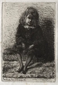 1834 1903 Prints: Twelve Etchings from Nature: Little Arthur