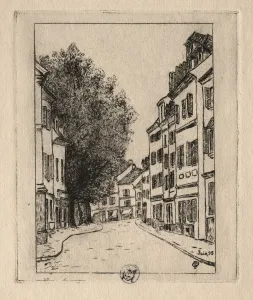 Paul Gachet Prints: Six Etchings: Notre Dame, Pontoise, 1895. Creator: Paul Gachet (French, 1828-1909)