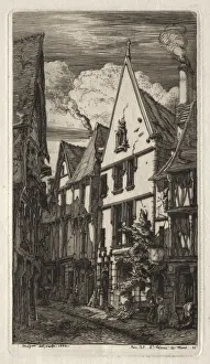 Charles Meryon French Prints: Etchings of Paris: a Bourges, 1853. Creator: Charles Meryon (French, 1821-1868)