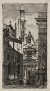 Charles Meryon French Prints: Etchings of Paris: Church of St
