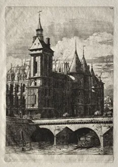 Etchings of Paris: The Clock Tower, 1852. Creator: Charles Meryon (French, 1821-1868)