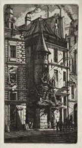 Charles Meryon French Prints: Etchings of Paris: House with a Turret