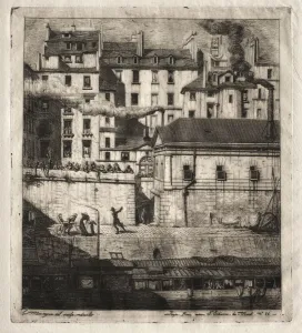 Charles Meryon French Prints: Etchings of Paris: The Mortuary, 1854. Creator: Charles Meryon (French, 1821-1868)