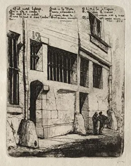 Charles Meryon French Prints: Etchings of Paris: The Street of the Bad Boys