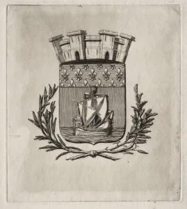 Charles Meryon French Prints: Etchings of Paris: The Symbolical Arms of the City of Paris