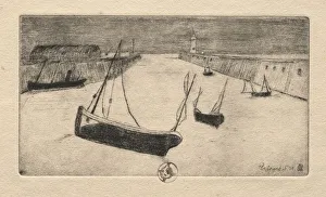 Roulette Prints: Six Etchings: Treport, 1895. Creator: Paul Gachet (French, 1828-1909)