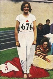 Ethel Catherwood of Canada, world champion high jumper, 1928. Creator: Unknown
