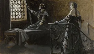 Victor Marie Hugo Prints: Ethel and the veiled woman, c1889. Creator: Guillaume Albert Demarest