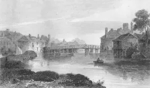 William Bernard Prints: Eton Bridge, 1809. Artist: William Bernard Cooke