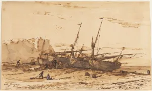 1813 1894 Prints: Etretat, 1854. Creator: Charles-Emile Jacque (French, 1813-1894)