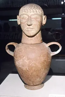 Chiusi Gallery: Etruscan Canopic Jar from Santano near Chiusi, 6 century BC