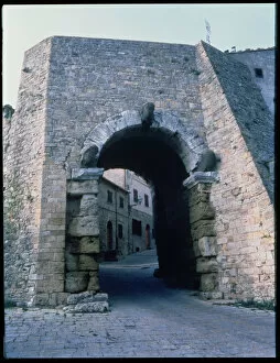 Etruscan Gate, entrance to the city in Volterra