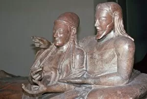 Caere Gallery: Etruscan sarcophagus of a couple, 6th century BC