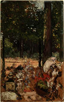 Gervex Henri Prints: Étude pour le Cercle de l'île de Puteaux, c1907. Creator: Henri Gervex