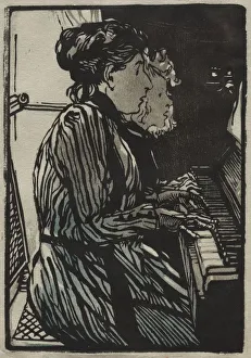 Etude a Quatre Mains, 1890. Creator: Auguste Louis Lepere (French, 1849-1918)