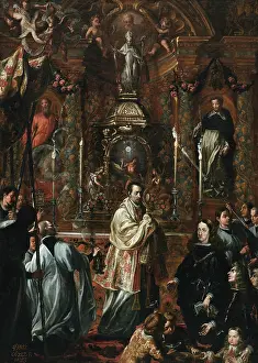 Monstrance Prints: Eucharistic Adoration by King Charles II of Spain