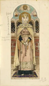 Magic Prints: Eudoxia of Moscow (Study for frescos in the St Vladimirs Cathedral of Kiev)