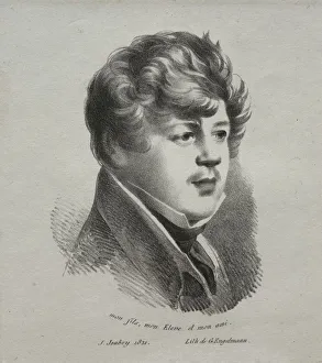 Jean Baptiste Isabey French Prints: Eugene Isabey, 1821. Creator: Jean-Baptiste Isabey (French, 1767-1855)