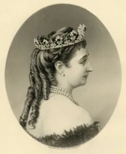 Eugenie, Empress Regent of France, c1872. Creator: Francis Holl