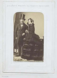 Bonaparte Napoleon Iii Collection: Eugenie Marie de Montijo de Guzman and Napoleon III, 1860-69. Creator: Andre-Adolphe-Eugene Disderi
