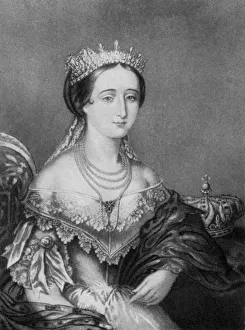 Eugenie de Montijo, Empress Consort of France c1853-1857, (1910).Artist: George Baxter Eugenie de Montijo, Empress Consort of France c1853-1857, (1910).Artist: George Baxter