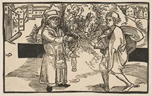 Eunuches, from The Comedie of Terence, 19th century reprint. n. d. Creator: Albrecht Durer