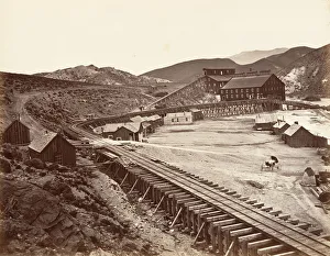 Nevada United States Of America Prints: Eureka Quartz Mill and Flume, Nevada, 1875, printed ca. 1876