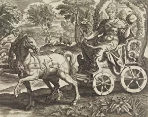 Carriage Gallery: Europa from The Four Continents, 16th century. Creator: Julius Goltzius