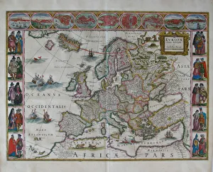 Blaeu Prints: Europe Map (From: Atlas Maior). Artist: Blaeu, Joan (1596-1673)