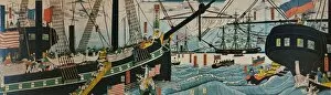 Basil Lubbock Gallery: European Ships in a Japanese Harbour, c1860