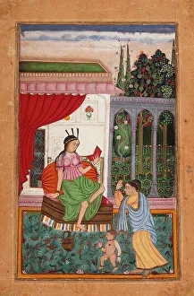 Reverence Prints: A European Woman and a Visitor, between c1700 and c1725. Creator: Unknown