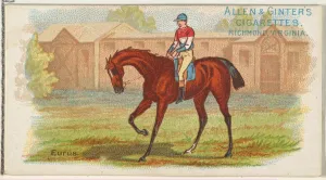 Horseracing Prints: Eurus, from The Worlds Racers series (N32) for Allen & Ginter Cigarettes, 1888