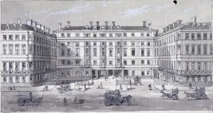 George Sidney Prints: Euston Square Station, London, c1838. Artist: George Sidney Shepherd
