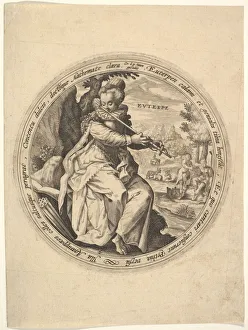 Passe Gallery: Euterpe, from The Muses. Creator: Crispijn de Passe I