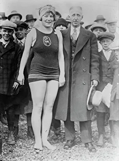 Bathing Suit Prints: Eva Morrison, between c1910 and c1915. Creator: Bain News Service