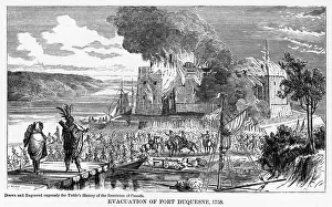 Colony Prints: Evacuation of Fort Duquesne, 1758, (1877)